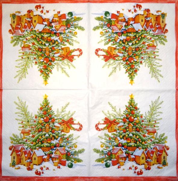 195 Christmas Flowers - 3-ply (red) - Ihr
